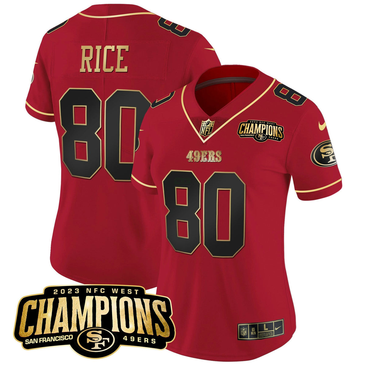 Camisa NFL Women’s 2023 NFC West Champions Patch Vapor Jersey V2