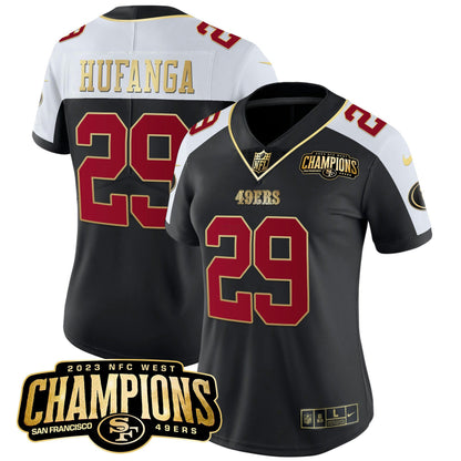 Camisa NFL Women’s 2023 NFC West Champions Patch Vapor Jersey V2