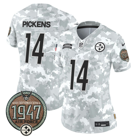 Camisa NFL Pittsburgh Steelers Women’s 2024 Salute to Service Establishment Year Patch Vapor Limited Jersey