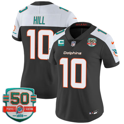 Camisa NFL Women’s 50th 1972 Perfect Season Patch Vapor Jersey