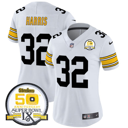 Camisa NFL Women’s 50th Anniversary Of Super Bowl IX Patch Vapor Limited Jersey