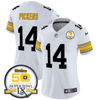 Camisa NFL Women’s 50th Anniversary Of Super Bowl IX Patch Vapor Limited Jersey