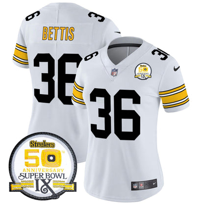 Camisa NFL Women’s 50th Anniversary Of Super Bowl IX Patch Vapor Limited Jersey