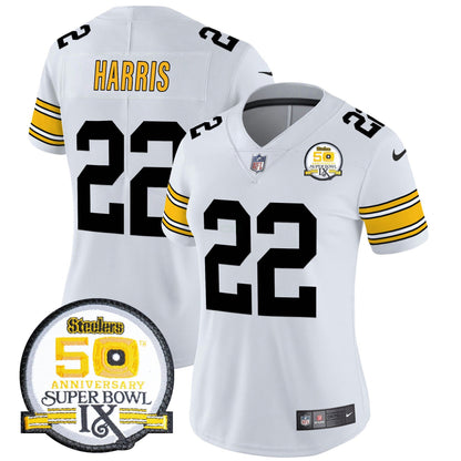 Camisa NFL Women’s 50th Anniversary Of Super Bowl IX Patch Vapor Limited Jersey