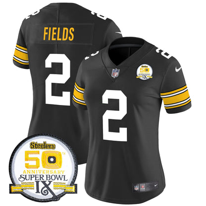 Camisa NFL Women’s 50th Anniversary Of Super Bowl IX Patch Vapor Limited Jersey