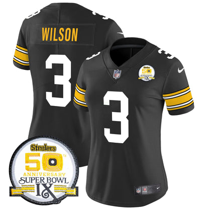 Camisa NFL Women’s 50th Anniversary Of Super Bowl IX Patch Vapor Limited Jersey