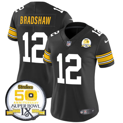Camisa NFL Women’s 50th Anniversary Of Super Bowl IX Patch Vapor Limited Jersey