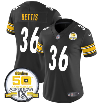 Camisa NFL Women’s 50th Anniversary Of Super Bowl IX Patch Vapor Limited Jersey