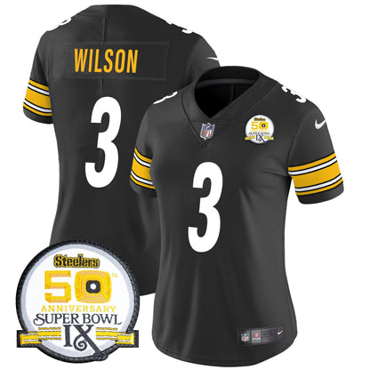Camisa NFL Women’s 50th Anniversary Of Super Bowl IX Patch Vapor Limited Jersey