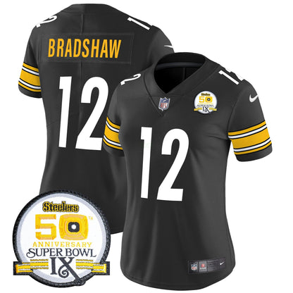Camisa NFL Women’s 50th Anniversary Of Super Bowl IX Patch Vapor Limited Jersey