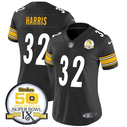 Camisa NFL Women’s 50th Anniversary Of Super Bowl IX Patch Vapor Limited Jersey