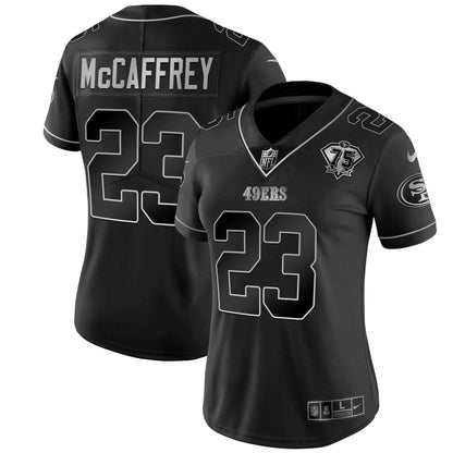 Camisa NFL Women’s 75th Anniversary Patch Branca Dourada & Preta Dourada