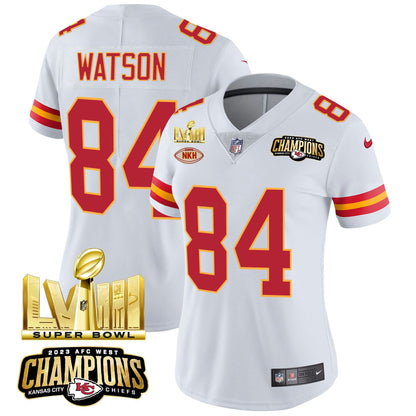 Camisa NFL Women’s AFC West Champions & Super Bowl LVIII Dourada Patch Vapor Jersey