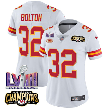 Camisa NFL Women’s AFC West Champions & Super Bowl LVIII Patch Vapor Jersey