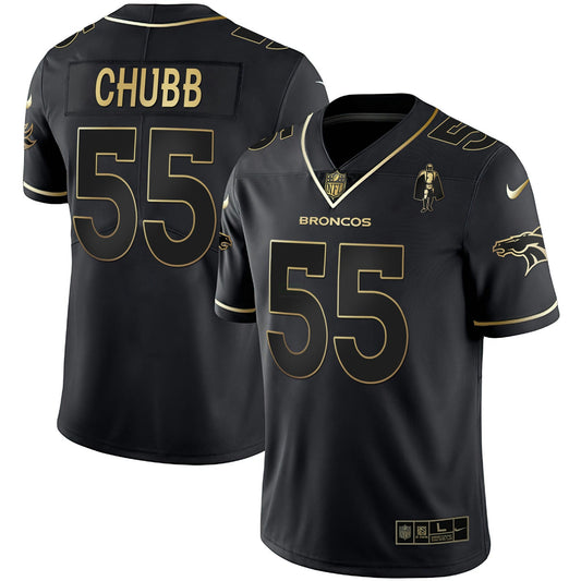 Camisa NFL Women’s Denver Branca Dourada and Preta Dourada Jersey