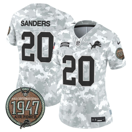 Camisa NFL Women’s Detroit 2024 Salute to Service Establishment Year Patch Vapor Limited Jersey