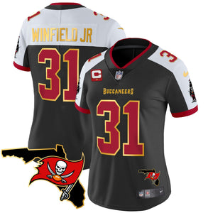 Camisa NFL Women’s Florida Patch Dourada Trim Vapor Jersey