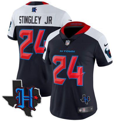 Camisa NFL Women’s Houston 2024 Texas Patch Vapor Limited Jersey