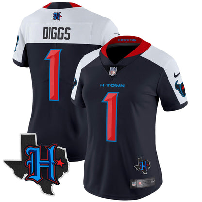 Camisa NFL Women’s Houston 2024 Texas Patch Vapor Limited Jersey
