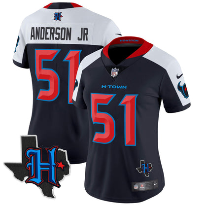 Camisa NFL Women’s Houston 2024 Texas Patch Vapor Limited Jersey