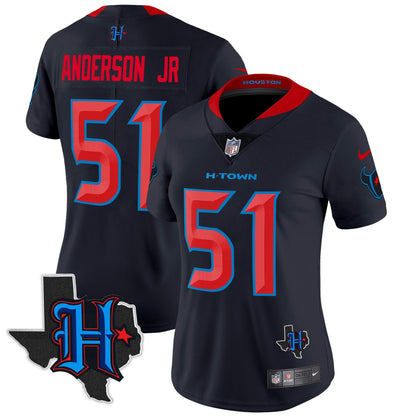 Camisa NFL Women’s Houston 2024 Texas Patch Vapor Limited Jersey