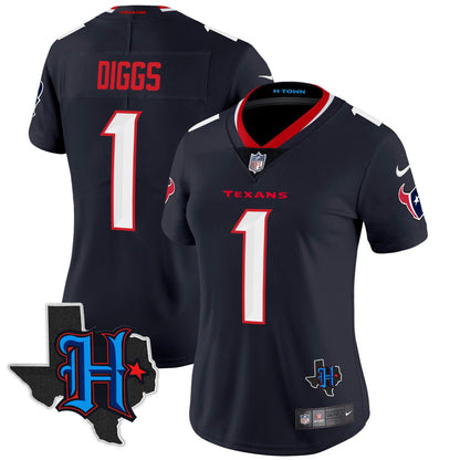 Camisa NFL Women’s Houston 2024 Texas Patch Vapor Limited Jersey