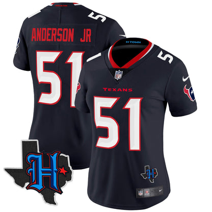 Camisa NFL Women’s Houston 2024 Texas Patch Vapor Limited Jersey