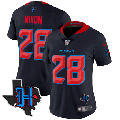 Camisa NFL Women’s Houston 2024 Texas Patch Vapor Limited Jersey V2
