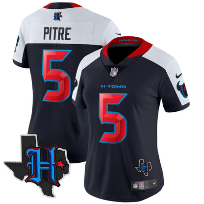 Camisa NFL Women’s Houston 2024 Texas Patch Vapor Limited Jersey V2