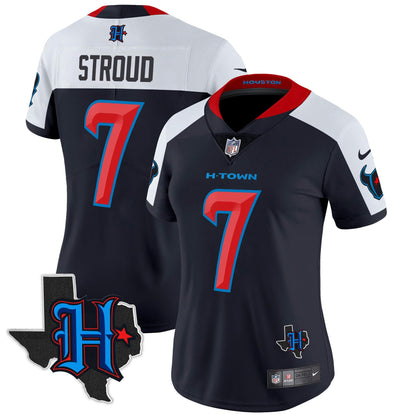 Camisa NFL Women’s Houston 2024 Texas Patch Vapor Limited Jersey V2