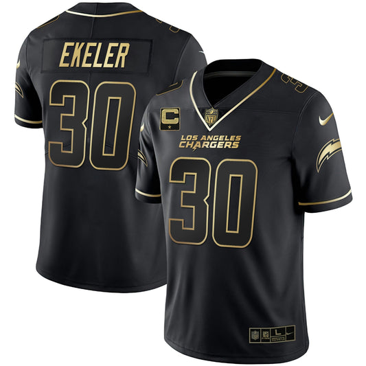 Camisa NFL Women’s Los Angeles Branca Dourada & Preta Dourada Jersey