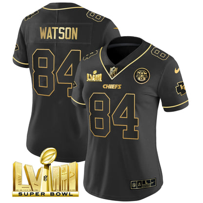 Camisa NFL Women’s Super Bowl LVIII Dourada Patch Vapor Jersey V4