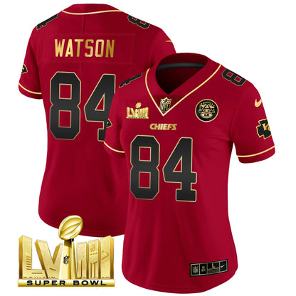 Camisa NFL Women’s Super Bowl LVIII Dourada Patch Vapor Jersey V4