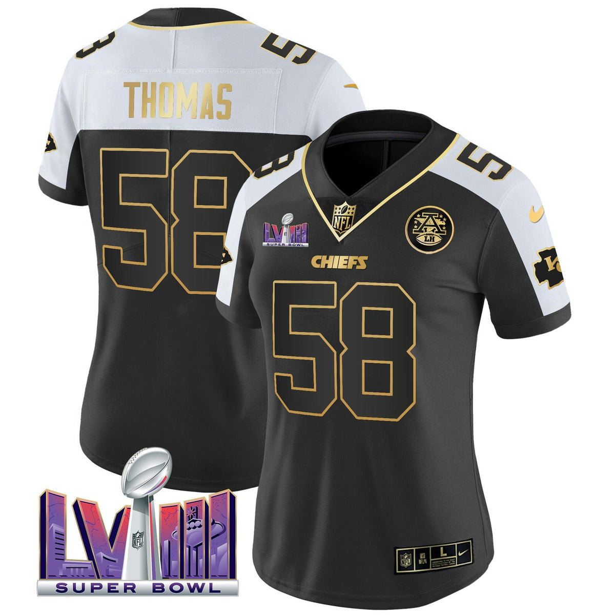 Camisa NFL Women’s Super Bowl LVIII Patch Vapor Jersey V4