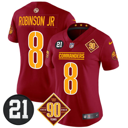 Camisa NFL Women’s Washington 90th & Sean Taylor Patch Vapor Limited Jersey