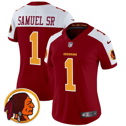 Camisa NFL Washington Commanders Women’s Washington Redskins Throwback Vapor Limited Jersey V2