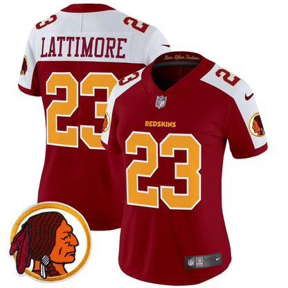 Camisa NFL Washington Commanders Women’s Washington Redskins Throwback Vapor Limited Jersey V2