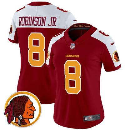 Camisa NFL Washington Commanders Women’s Washington Redskins Throwback Vapor Limited Jersey V2