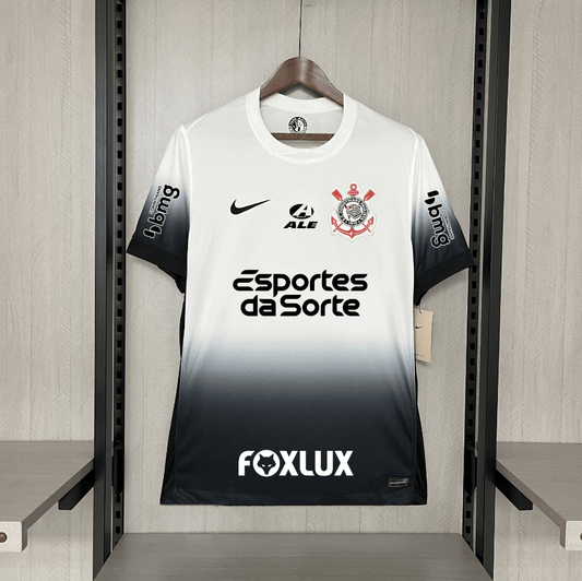 Camisa Nike Corinthians Casa 24/25 - Branca (Com todos patrocinadores) - DA Sports Oficial