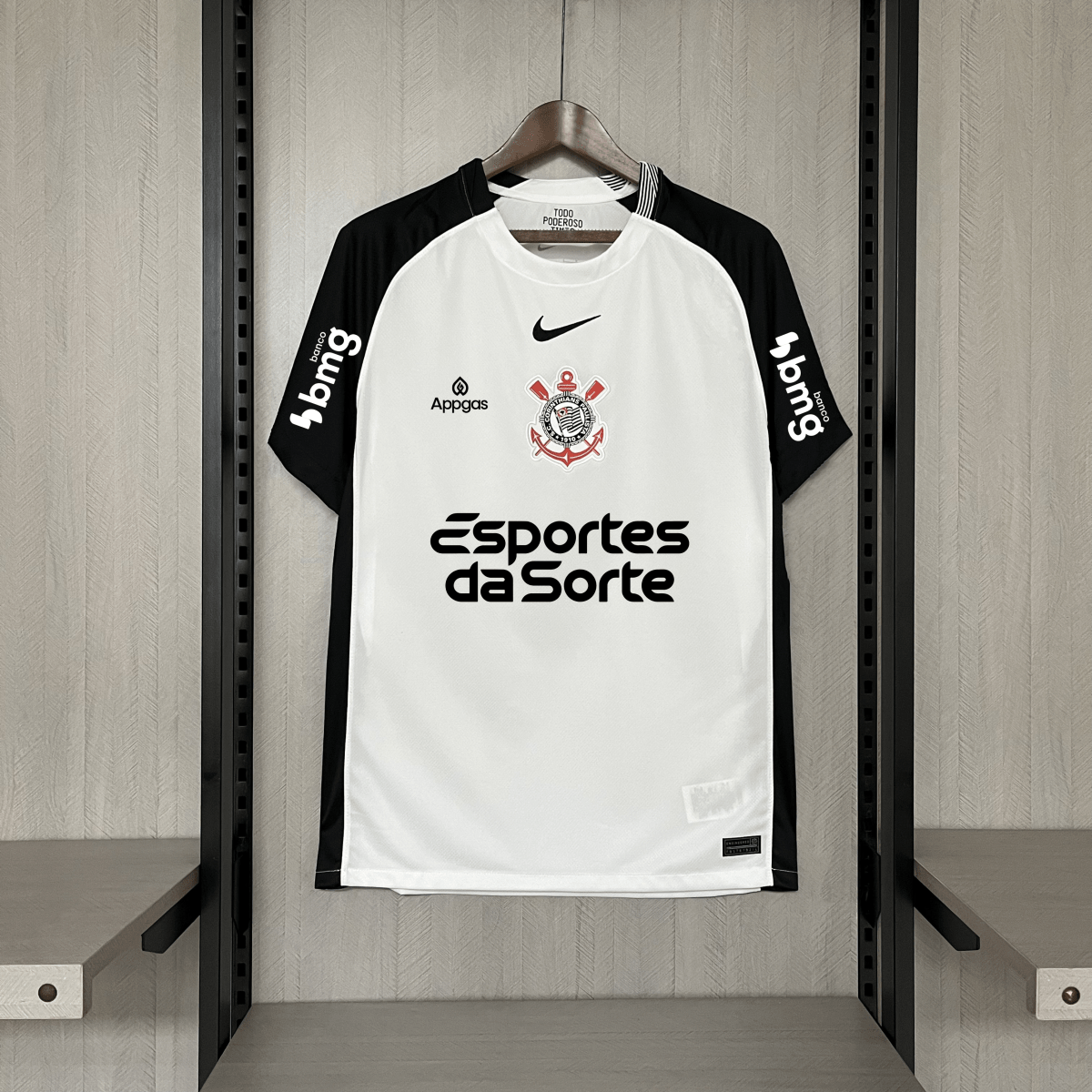 Camisa Nike Corinthians I 2025 - Preta e Branca - Masculina - DA Sports Oficial