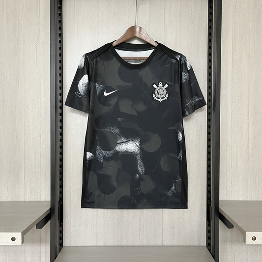 Camisa Nike Corinthians Pré - Jogo 25/26 Masculina - Preto - DA Sports Oficial
