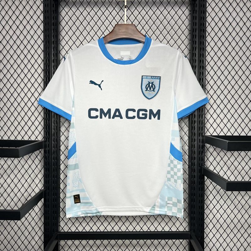 Camisa Olympique de Marseille I 24/25 Puma - Branco - DA Sports Oficial