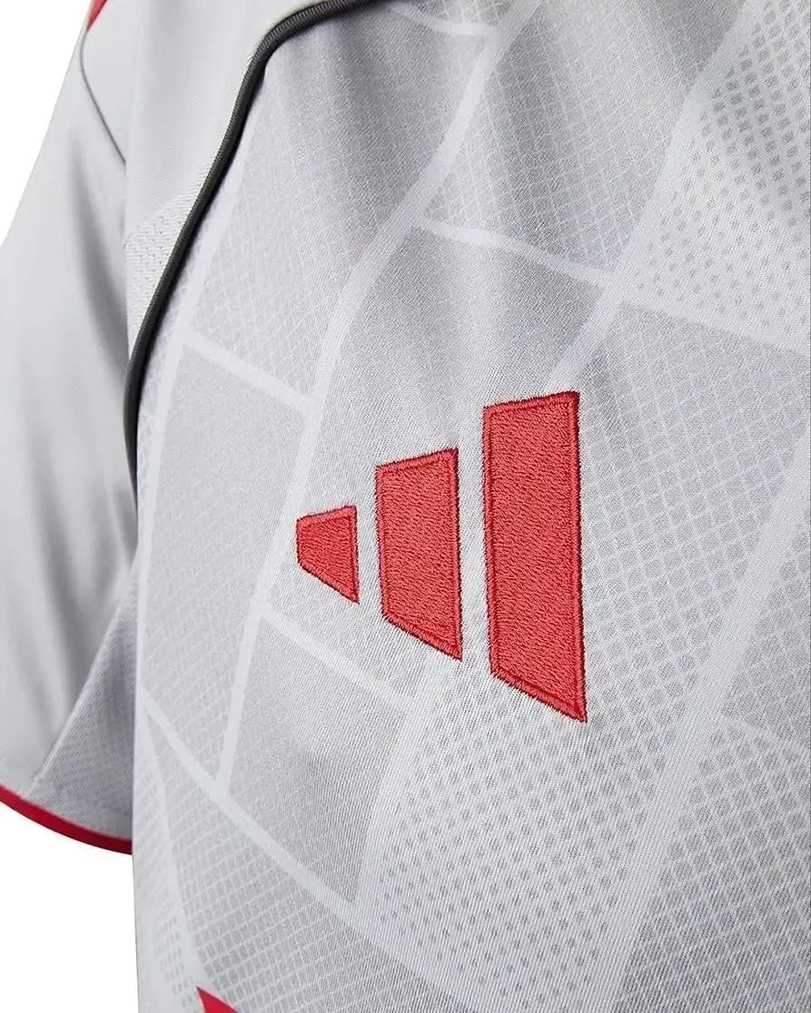 Camisa Lyon III 25/26 - Torcedor Adidas Masculina - Cinza e vermelha