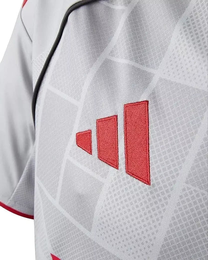 Camisa Lyon III 25/26 - Torcedor Adidas Masculina - Cinza e vermelha