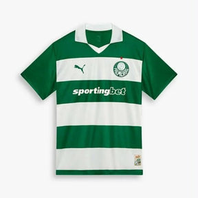 Camisa Palmeiras Listrada Verde+Branco Avanti 2025/26 Masculina