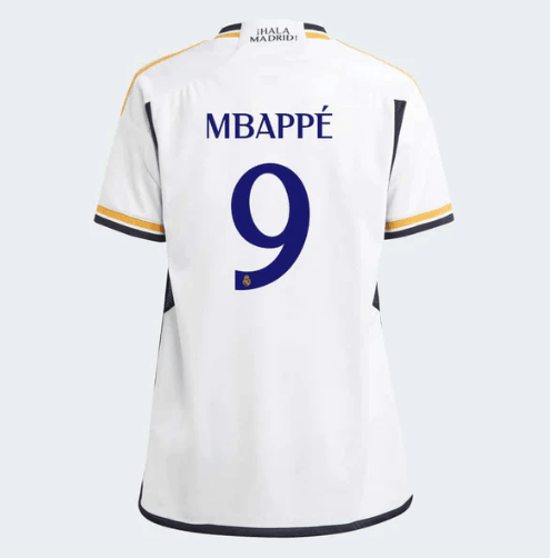 Camisa Real Madrid I 23/24 Branca com personalização incluida "MBAPPÉ 9" - DA Sports Oficial