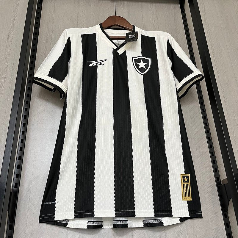 Camisa Reebok Botafogo 24/25 Casa - Preta e Branca - DA Sports Oficial