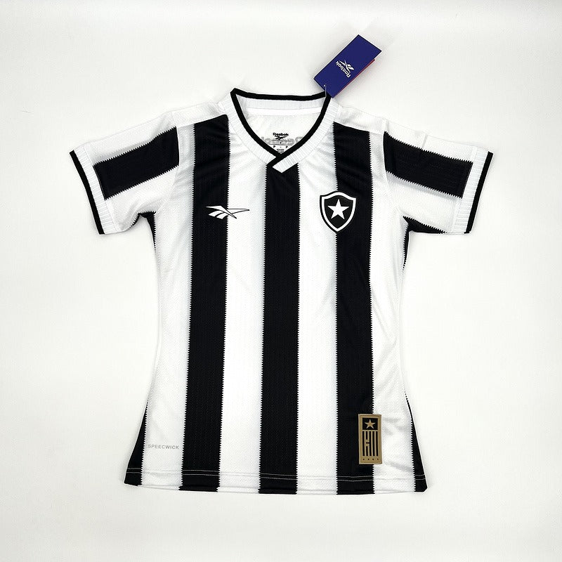 Camisa Reebok Botafogo 24/25 Casa - Preta e Branca - (Feminina) - DA Sports Oficial