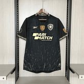 Camisa Reebok Botafogo 24/25 Casa - Preta e dourado (Com todos patrocinadores) - DA Sports Oficial
