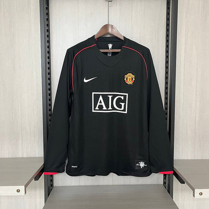 Camisa Retrô Away II do Manchester United 2007 Preta - Manga Longa - DA Sports Oficial